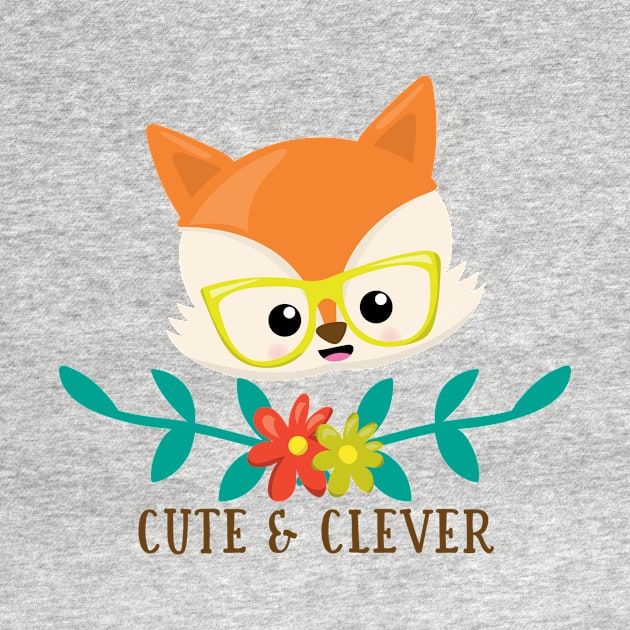 Cute & Clever Fox Graphic by AmandaV